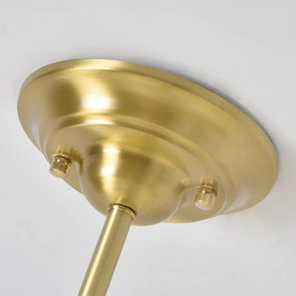 Plafonnier semi-encastré minimaliste colonial blanc tambour doré