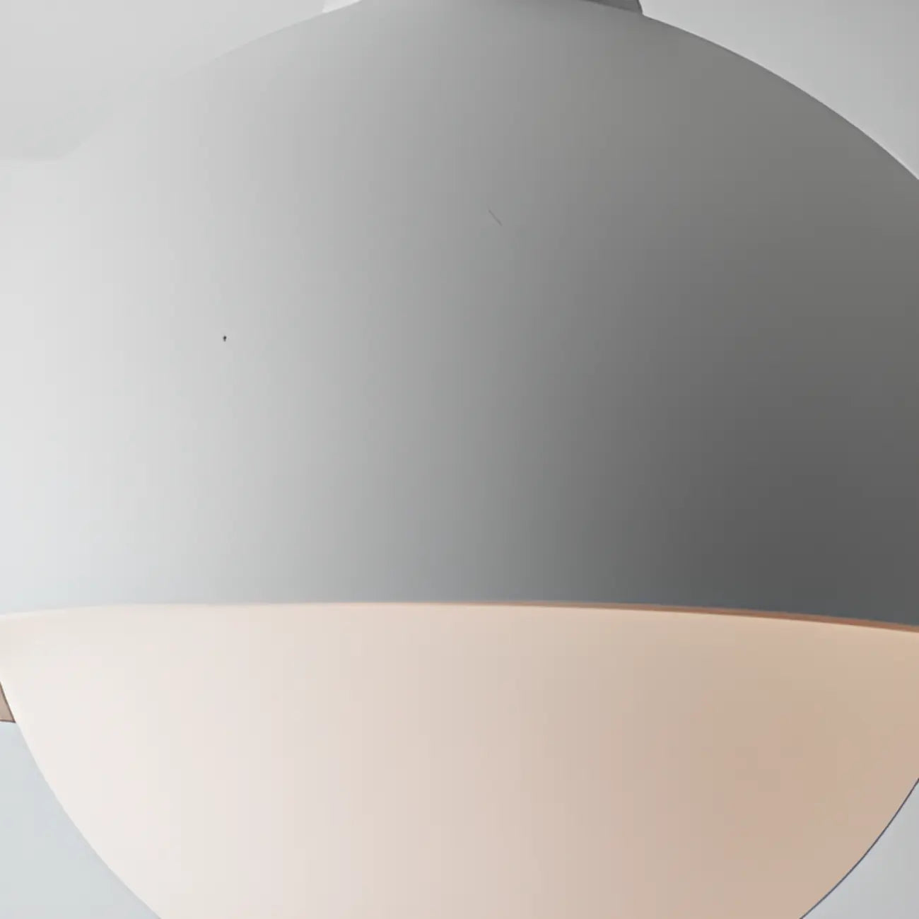 Plafonnier semi-encastré minimaliste à abat-jour mini dôme