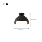 Plafonnier semi-encastré minimaliste à abat-jour mini dôme