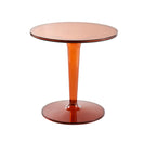 Table d'appoint ronde minimaliste en acrylique fauve