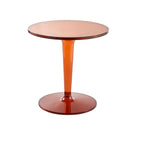Table d'appoint ronde minimaliste en acrylique fauve