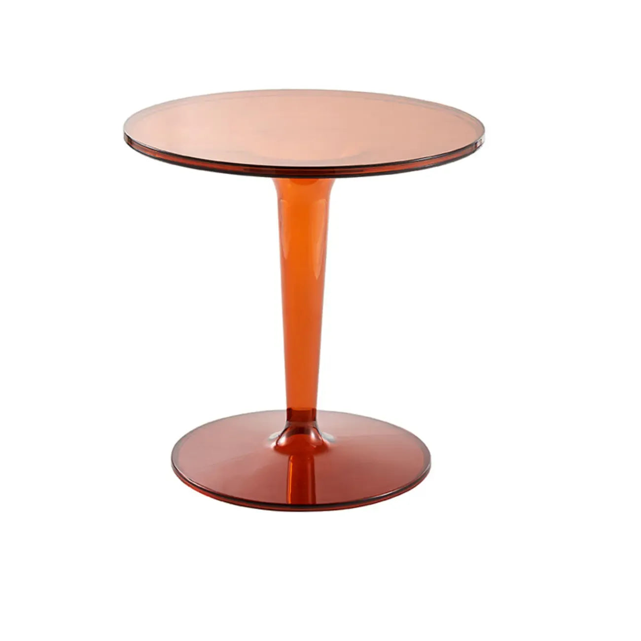 Table d'appoint ronde minimaliste en acrylique fauve