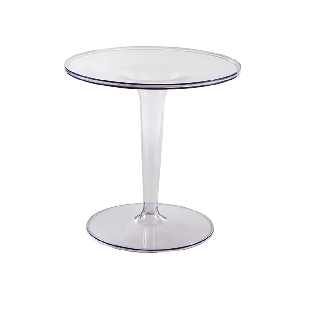 Table d'appoint ronde minimaliste en acrylique fauve