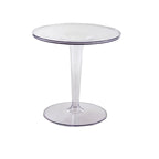 Table d'appoint ronde minimaliste en acrylique fauve
