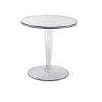 Table d'appoint ronde minimaliste en acrylique fauve