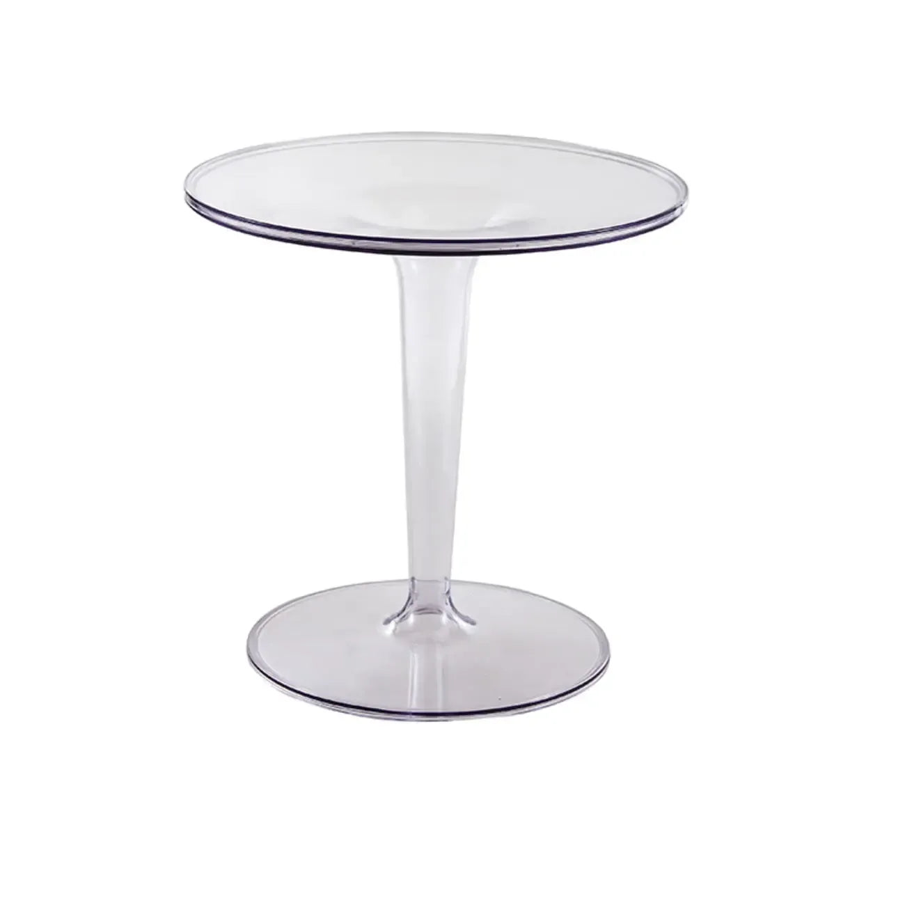 Table d'appoint ronde minimaliste en acrylique fauve