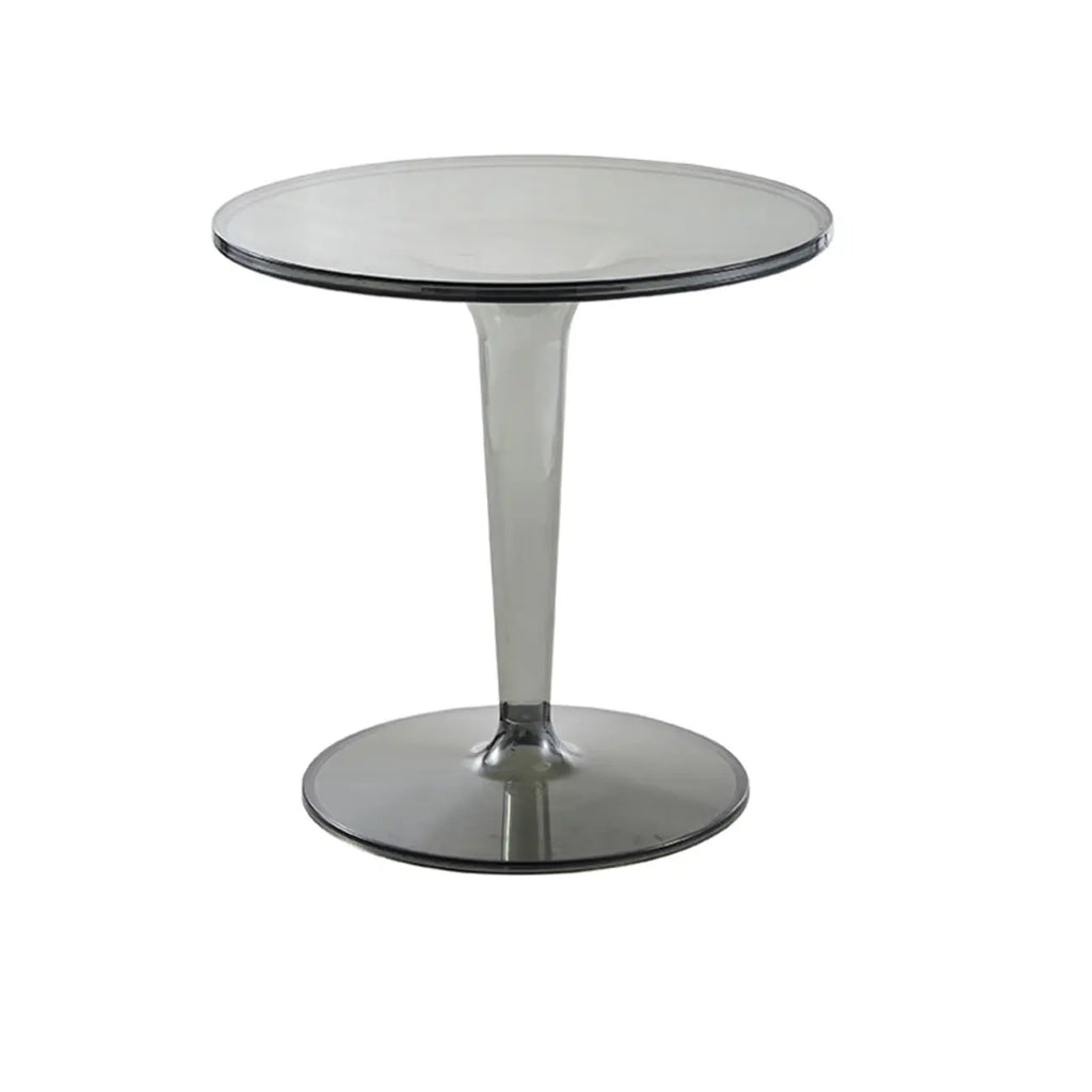 Table d'appoint ronde minimaliste en acrylique fauve