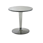 Table d'appoint ronde minimaliste en acrylique fauve