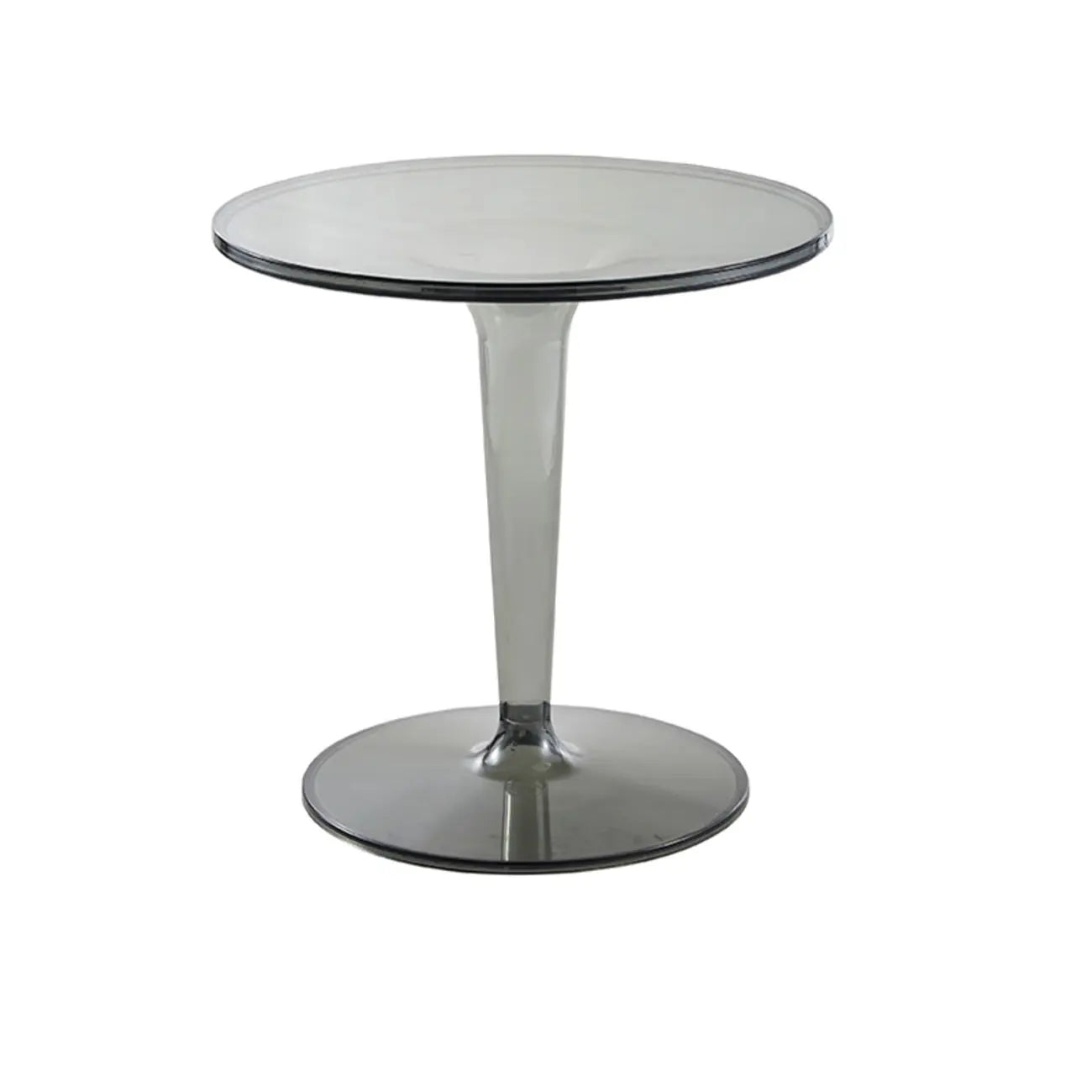 Table d'appoint ronde minimaliste en acrylique fauve