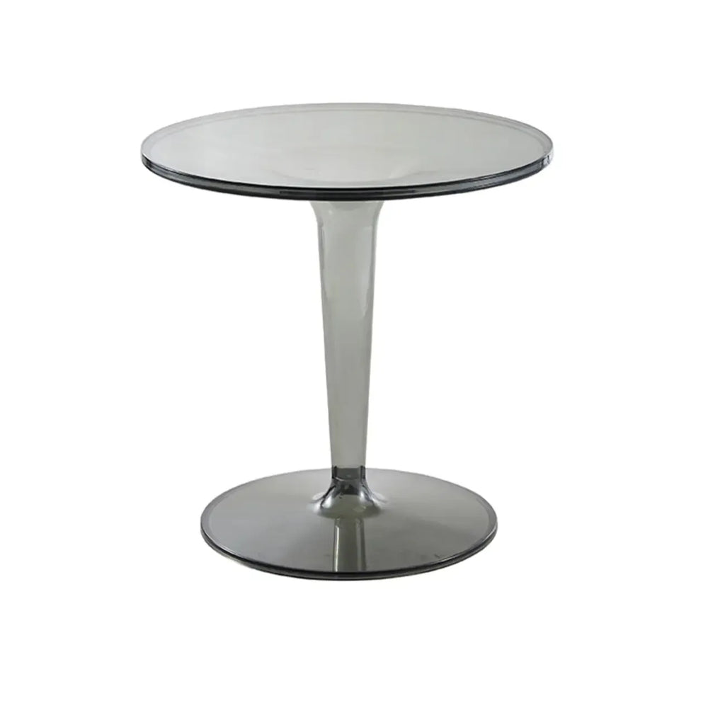 Table d'appoint ronde minimaliste en acrylique fauve