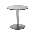 Table d'appoint ronde minimaliste en acrylique fauve