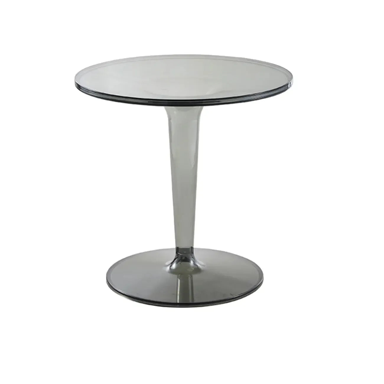 Table d'appoint ronde minimaliste en acrylique fauve