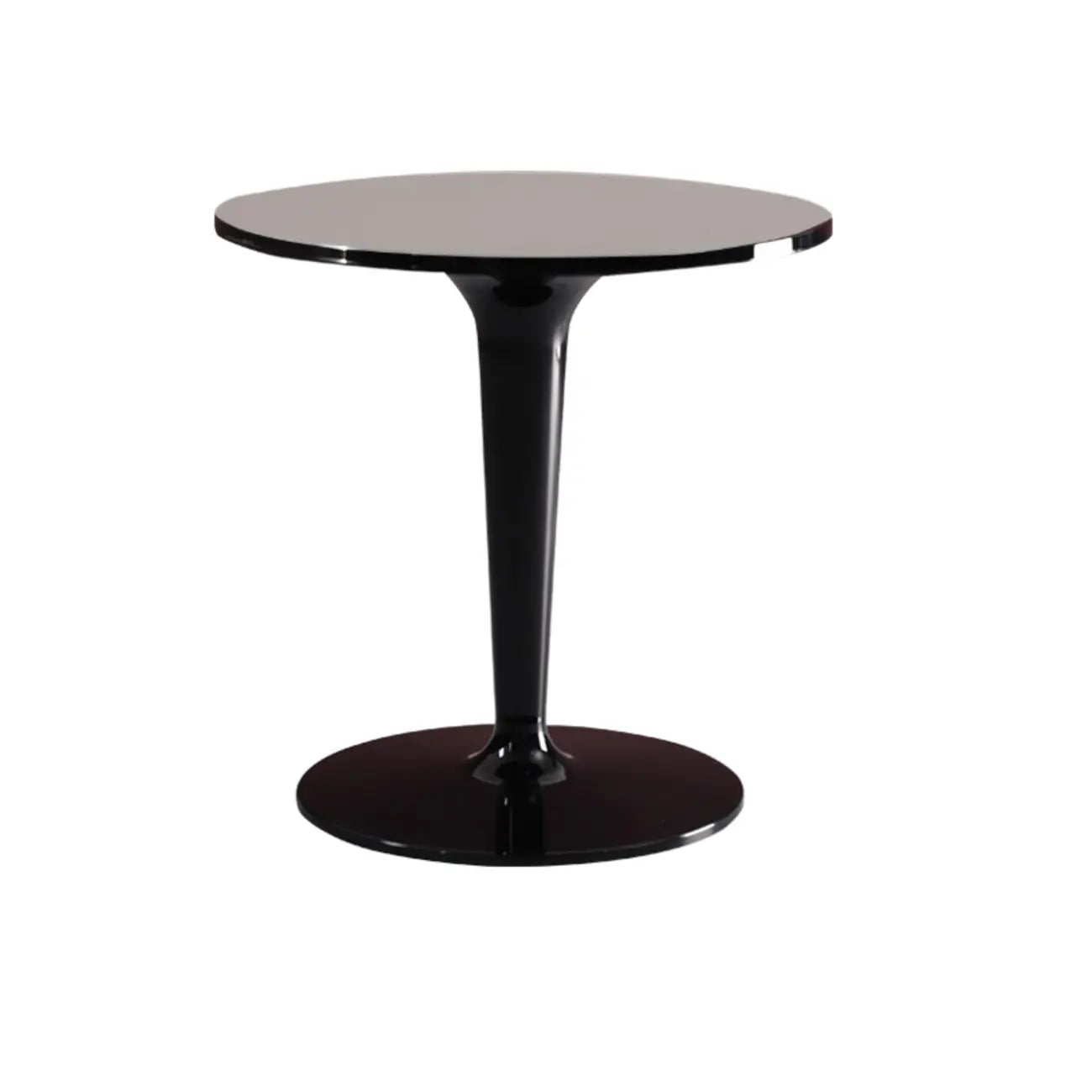 Table d'appoint ronde minimaliste en acrylique fauve