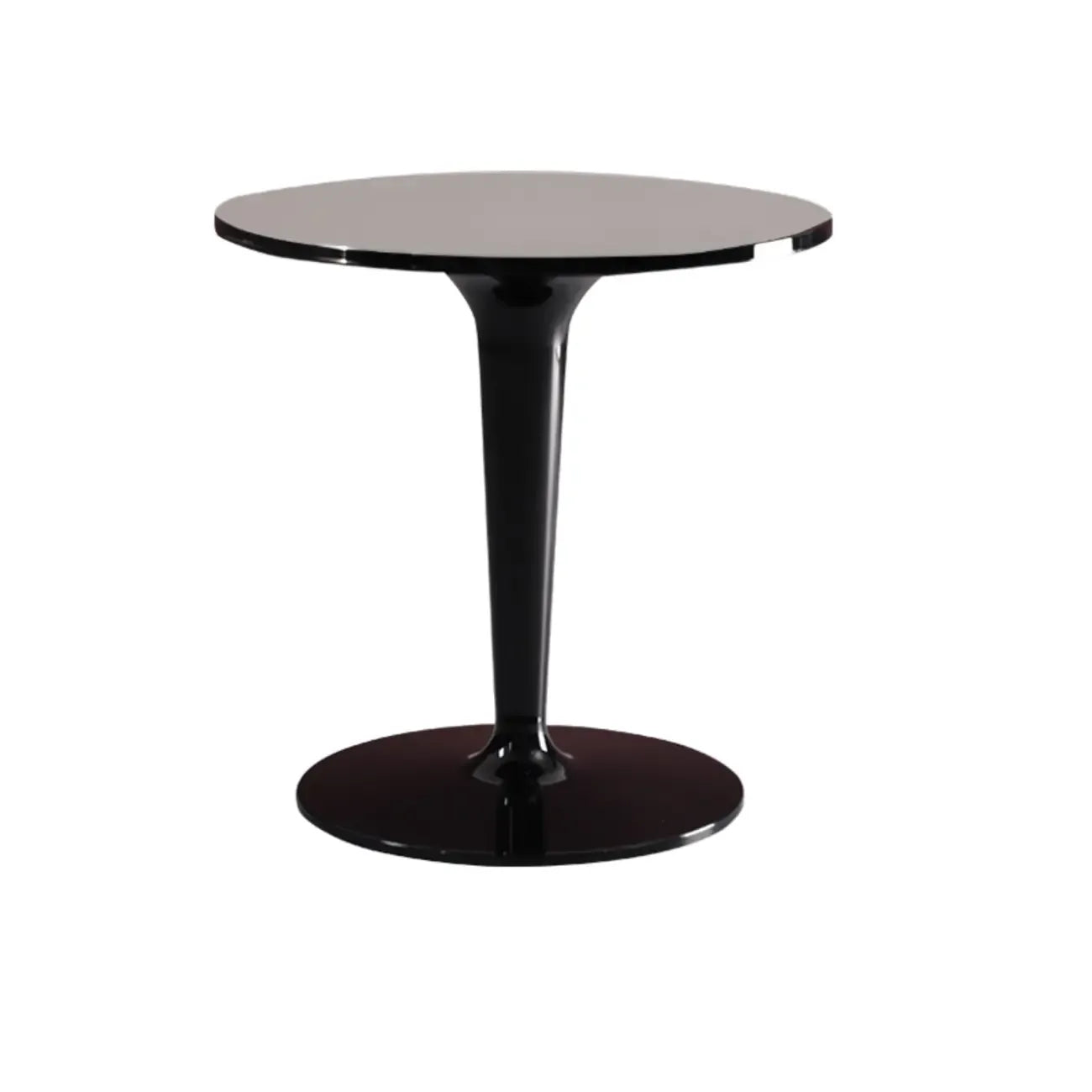 Table d'appoint ronde minimaliste en acrylique fauve