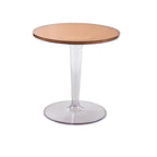 Table d'appoint ronde minimaliste en acrylique fauve