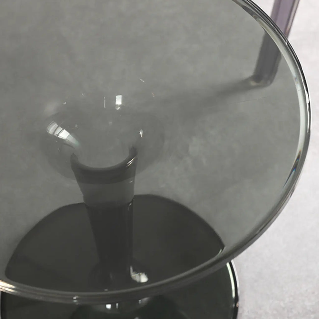 Table d'appoint ronde minimaliste en acrylique fauve