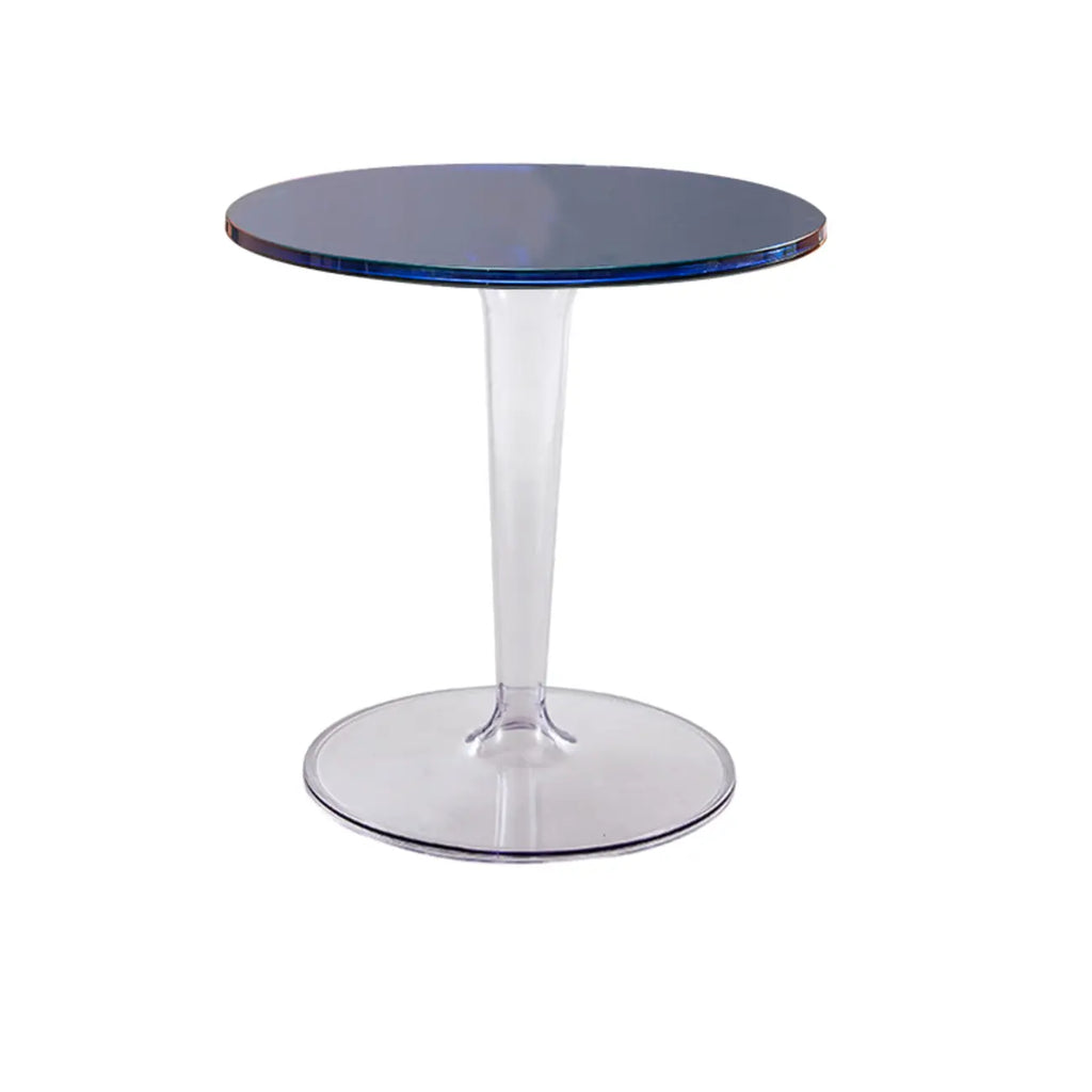 Table d'appoint ronde minimaliste en acrylique fauve