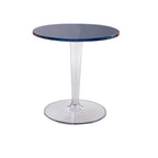 Table d'appoint ronde minimaliste en acrylique fauve