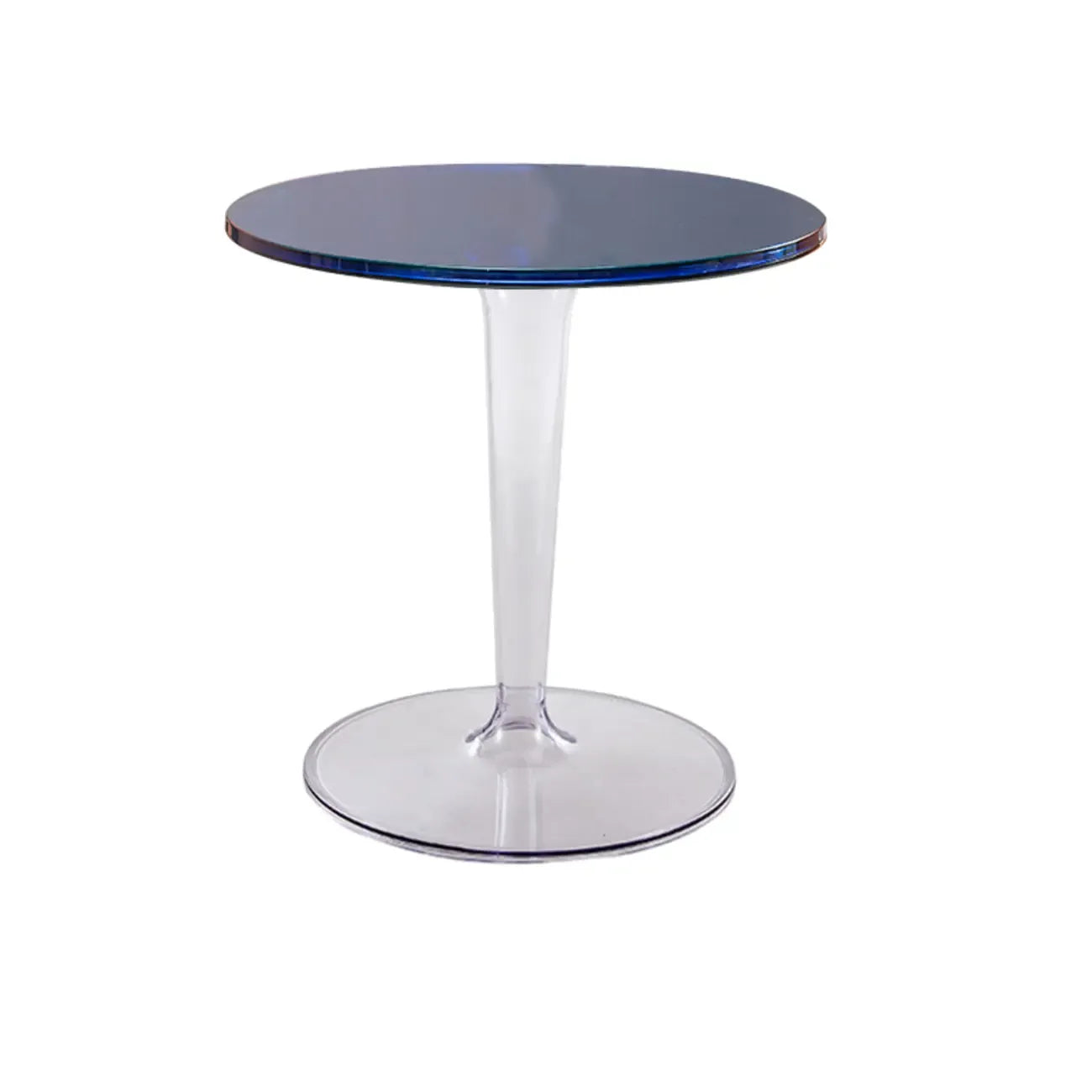 Table d'appoint ronde minimaliste en acrylique fauve