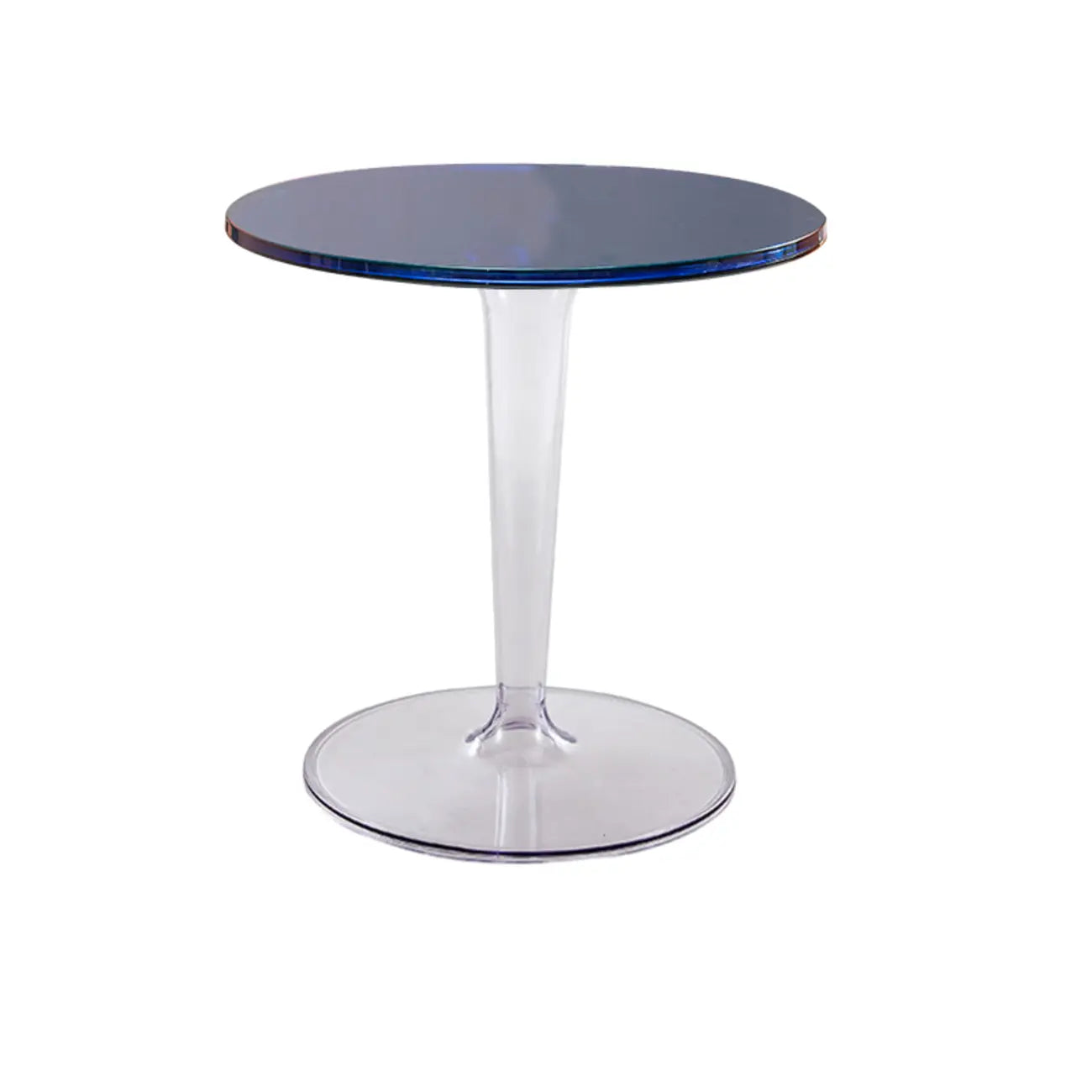 Table d'appoint ronde minimaliste en acrylique fauve