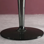 Table d'appoint ronde minimaliste en acrylique fauve