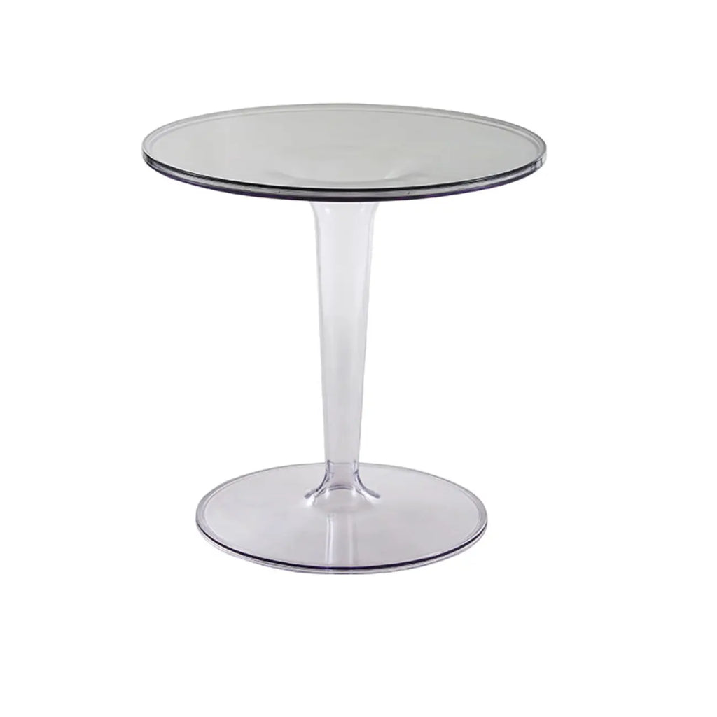Table d'appoint ronde minimaliste en acrylique fauve