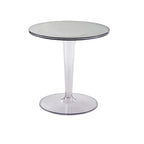 Table d'appoint ronde minimaliste en acrylique fauve