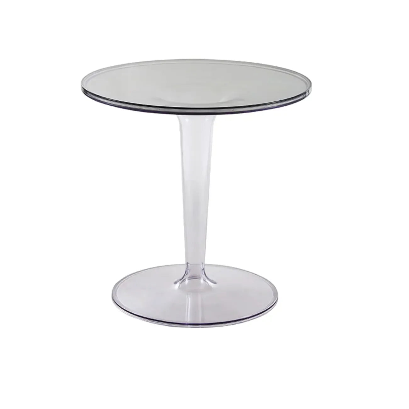 Table d'appoint ronde minimaliste en acrylique fauve