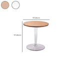 Table d'appoint ronde minimaliste en acrylique fauve