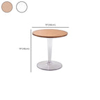 Table d'appoint ronde minimaliste en acrylique fauve