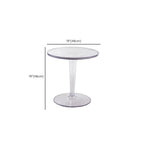 Table d'appoint ronde minimaliste en acrylique fauve