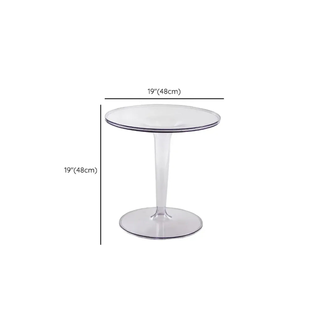 Table d'appoint ronde minimaliste en acrylique fauve