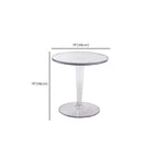 Table d'appoint ronde minimaliste en acrylique fauve