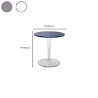 Table d'appoint ronde minimaliste en acrylique fauve