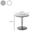 Table d'appoint ronde minimaliste en acrylique fauve