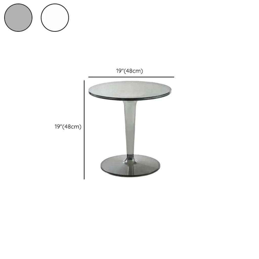 Table d'appoint ronde minimaliste en acrylique fauve