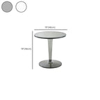 Table d'appoint ronde minimaliste en acrylique fauve