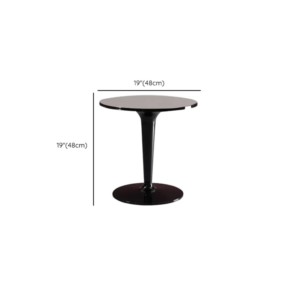 Table d'appoint ronde minimaliste en acrylique fauve