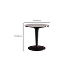 Table d'appoint ronde minimaliste en acrylique fauve