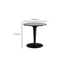 Table d'appoint ronde minimaliste en acrylique fauve