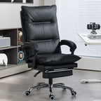 Fauteuil de direction inclinable moderne en cuir marron