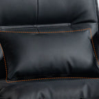 Fauteuil de direction inclinable moderne en cuir marron