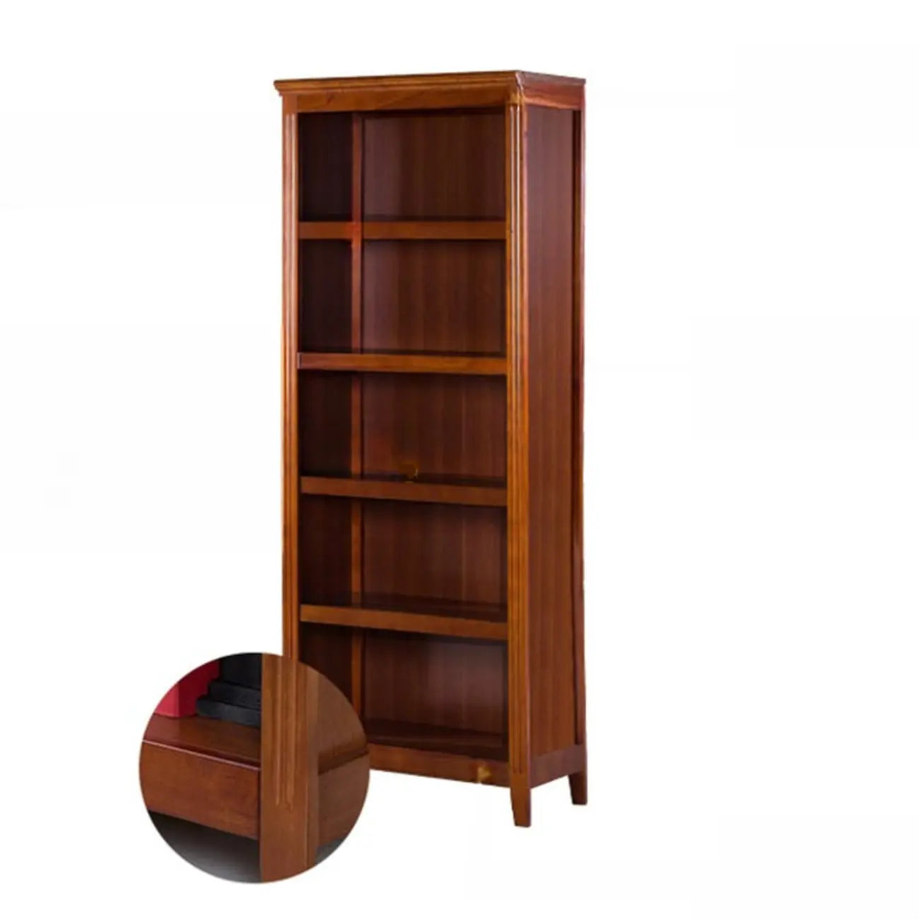 Bibliothèque d'avocat verticale classique à 5 niveaux en bois de bouleau