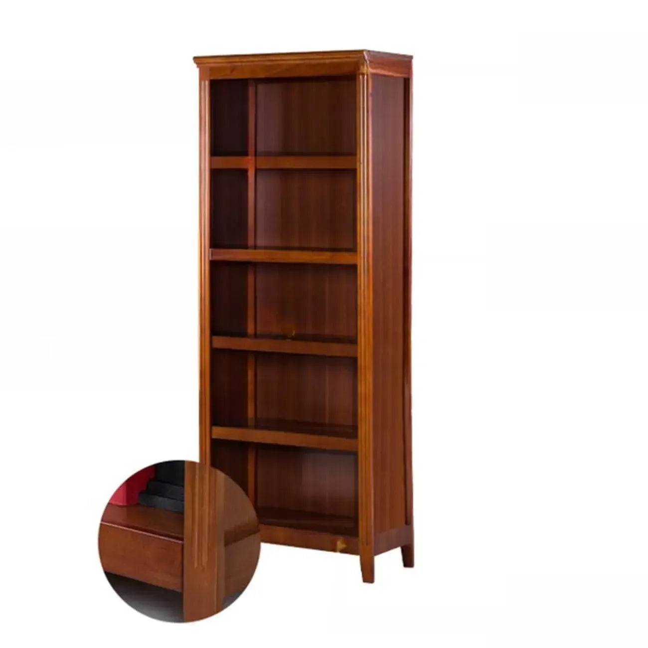 Bibliothèque d'avocat verticale classique à 5 niveaux en bois de bouleau
