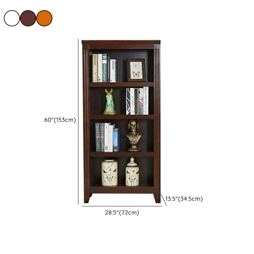 Bibliothèque d'avocat verticale classique à 5 niveaux en bois de bouleau