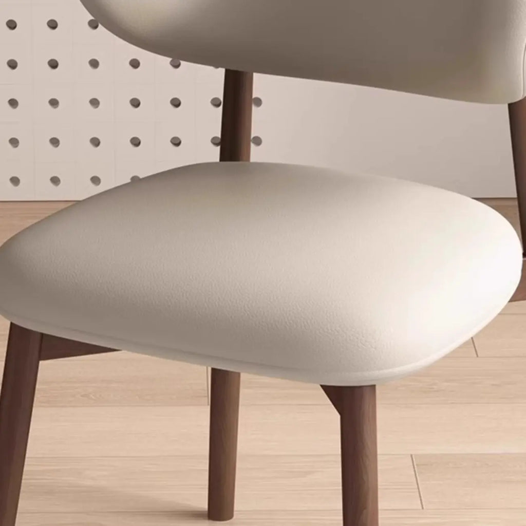 Ensemble de 2 chaises de salle à manger modernes en cuir et bois