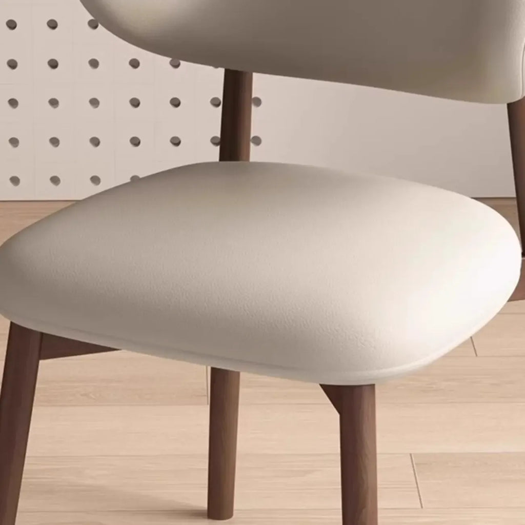 Ensemble de 2 chaises de salle à manger modernes en cuir et bois
