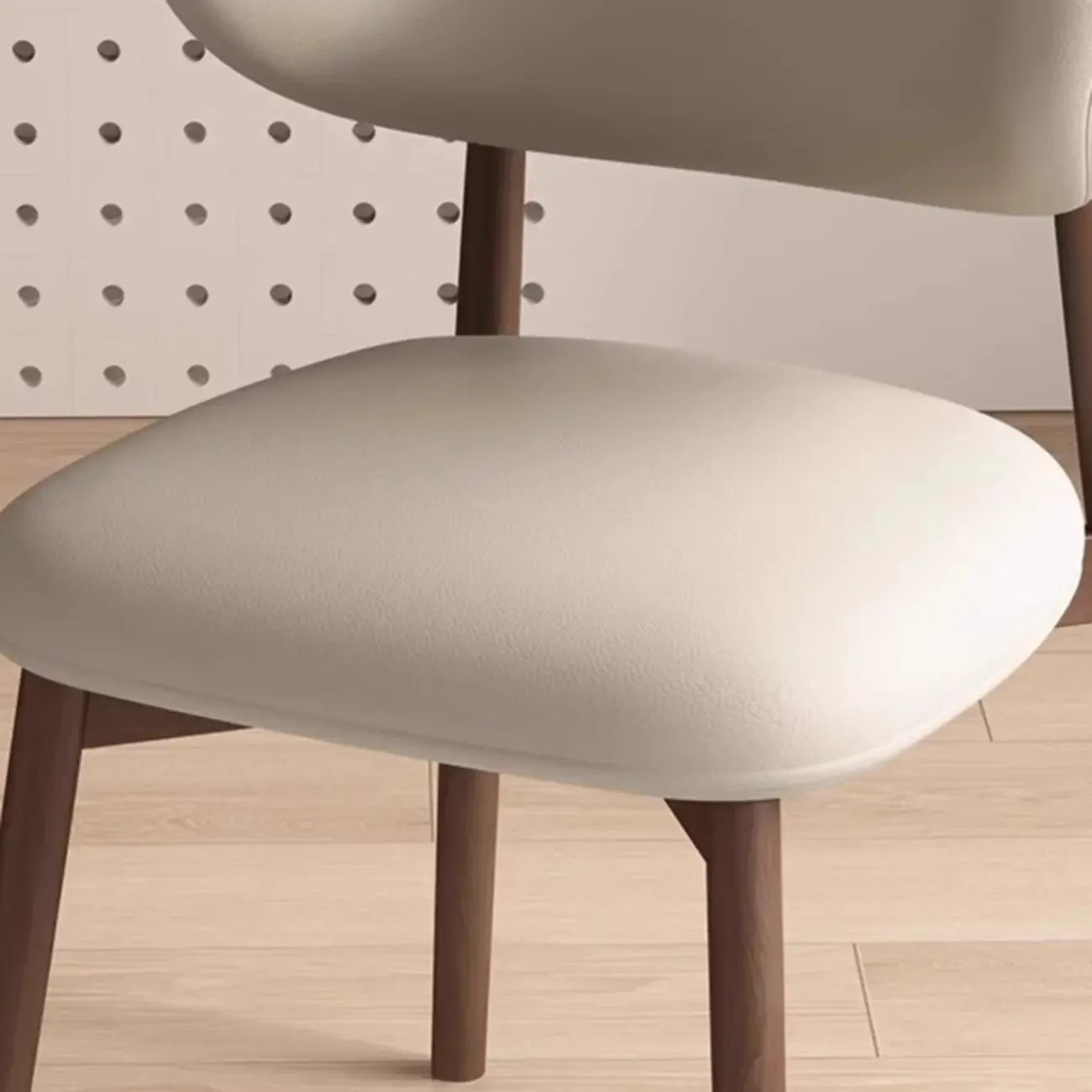 Ensemble de 2 chaises de salle à manger modernes en cuir et bois