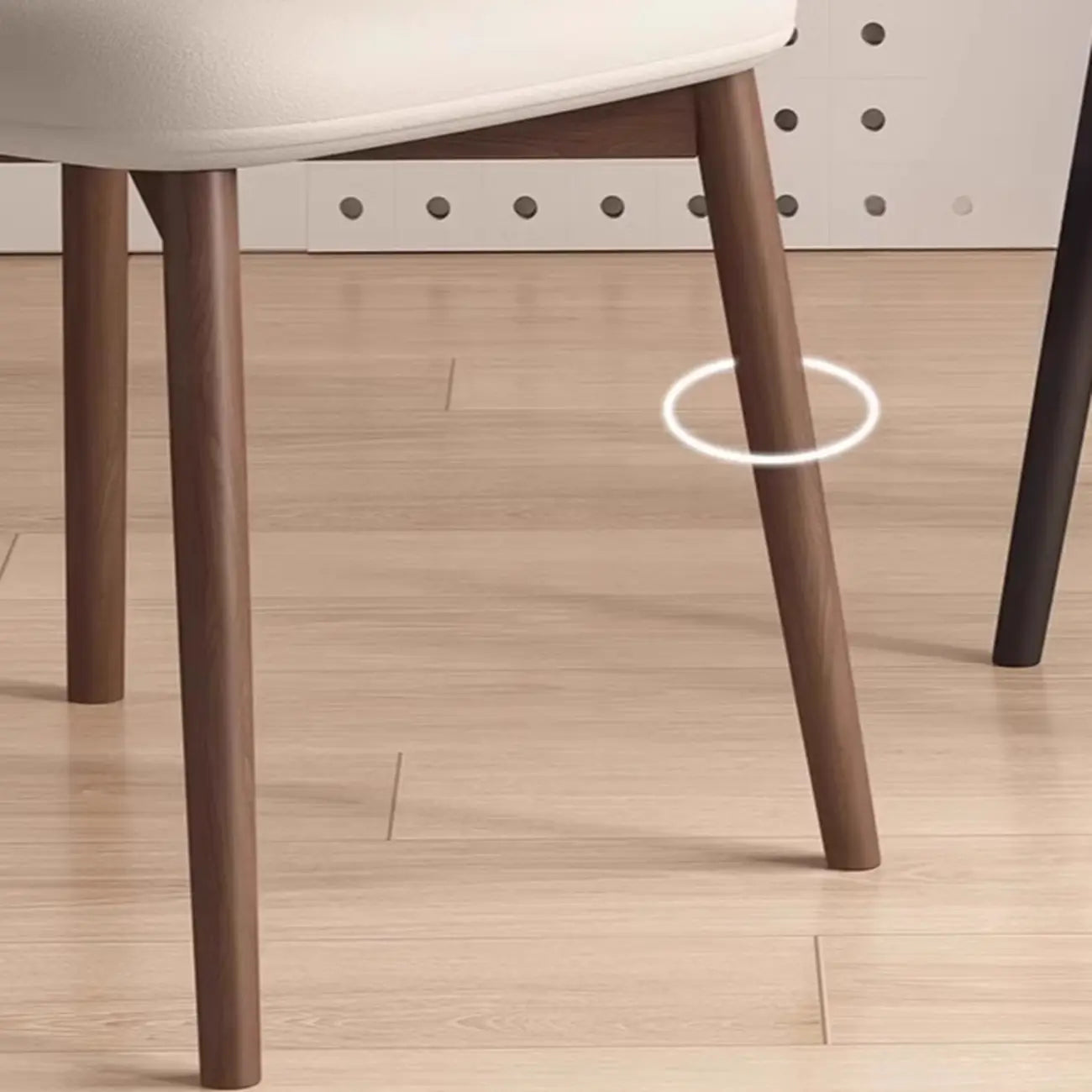 Ensemble de 2 chaises de salle à manger modernes en cuir et bois