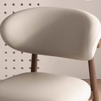 Ensemble de 2 chaises de salle à manger modernes en cuir et bois